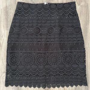 Bebe Black Lace Skirt Size 2 NWT